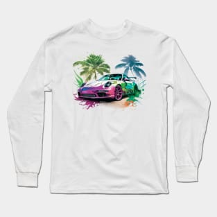 Tropical Sports Car Long Sleeve T-Shirt